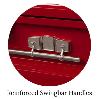Satin Series | Red Steel Casket with White Interior