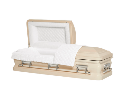 Adams Series | Pink Silver Steel Casket