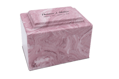 Wild Rose Cultured Marble Cremation Urn