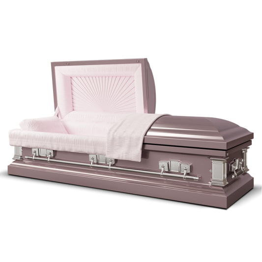Satin Series | Orchid Steel Casket with Pink Interior