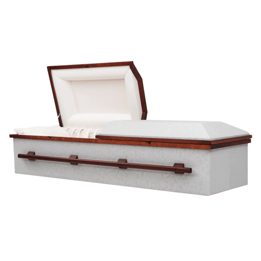Silver Dome Cloth Casket