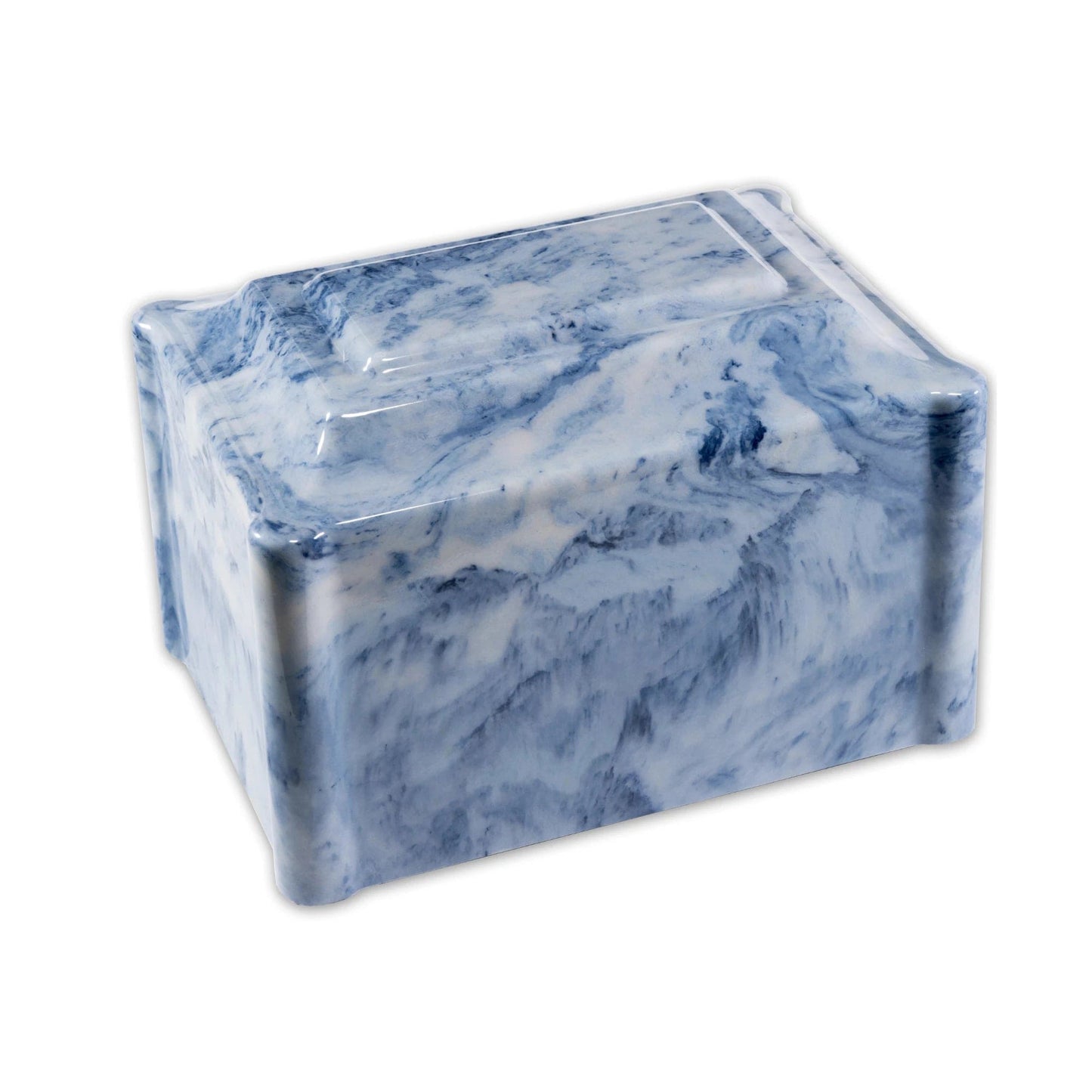 Sky Blue Cultured Marble Cremation Urn