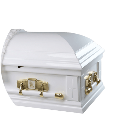 Wooden Trinity (Poplar) | Poplar Wood Casket with White Finish