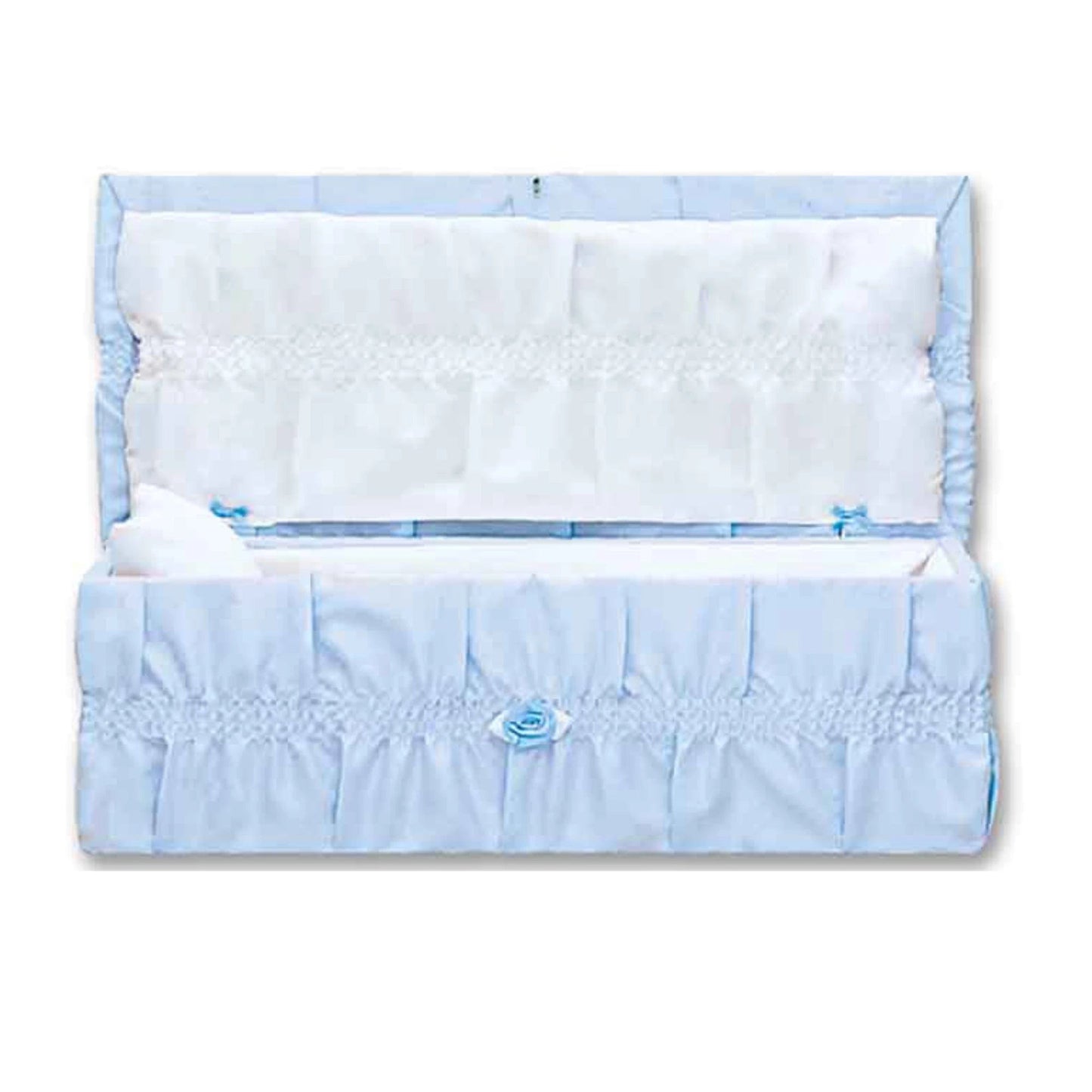 Cherub Cloth-Covered Wood Youth Casket | Blue Crepe