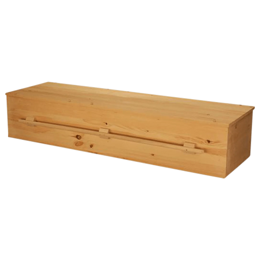 Custom All-Wood Pine Box Casket