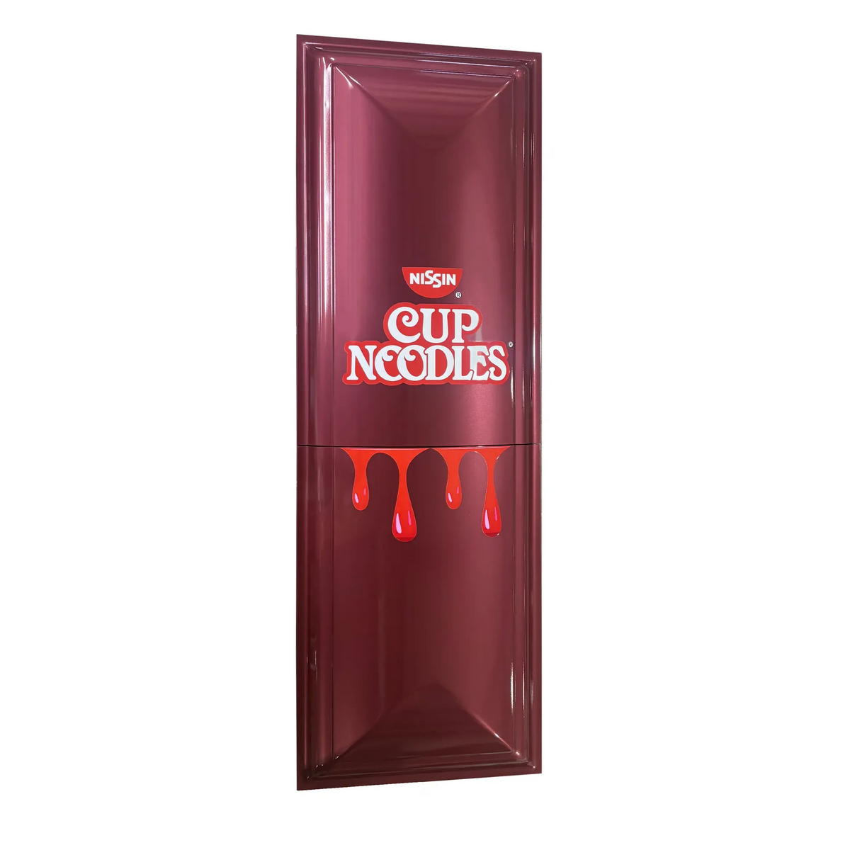 Cup Noodles® x Titan Casket Vampire Noodles Casket| Limited Edition Maroon Steel Casket with Black Velvet Interior