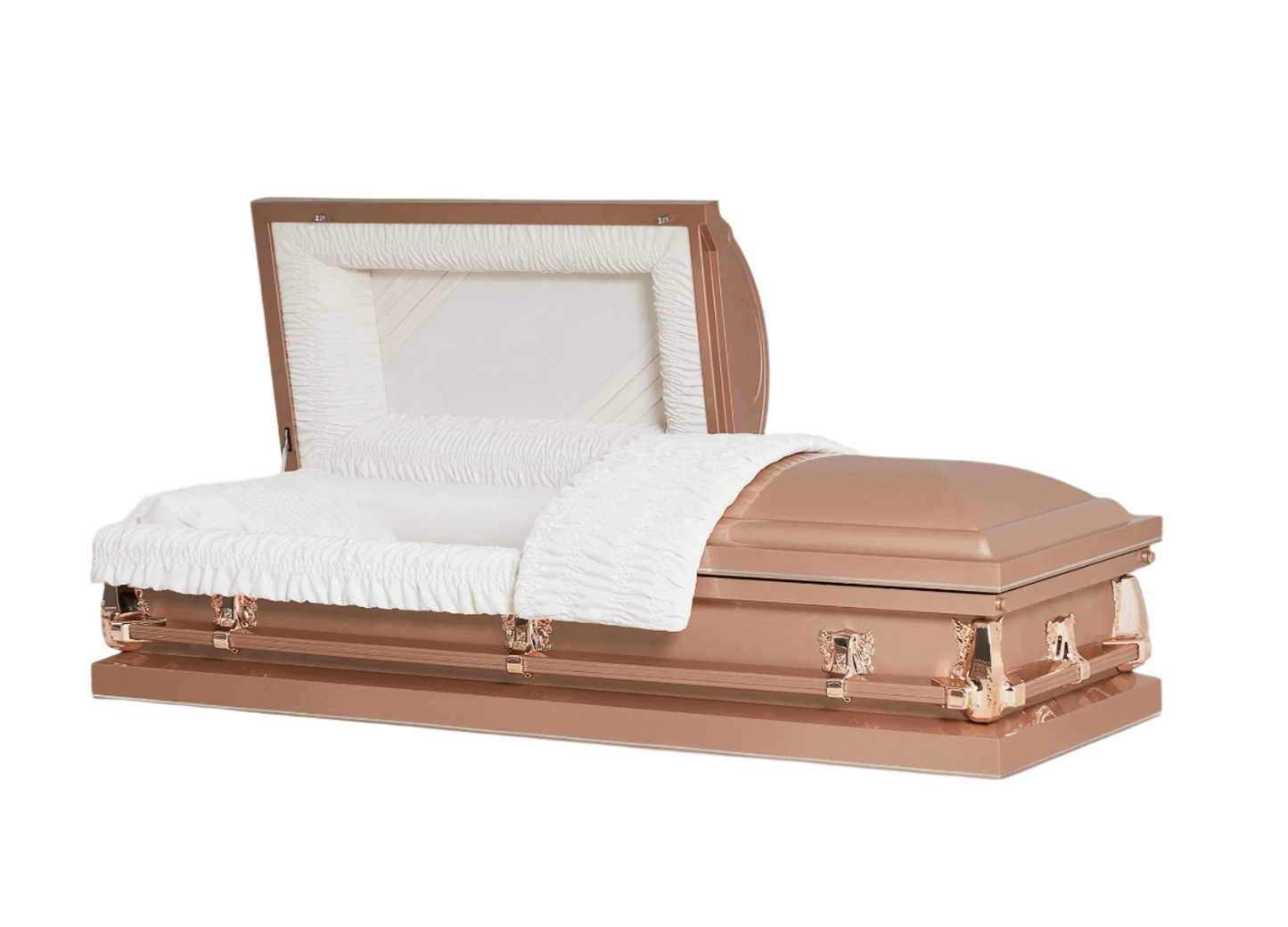 The Cashmere | 20-Gauge Copper Steel Casket – Half Couch