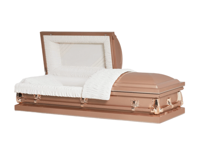 The Cashmere | 20-Gauge Copper Steel Casket – Half Couch