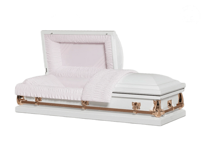 Montana Series | White Pink 20-Gauge Steel Casket