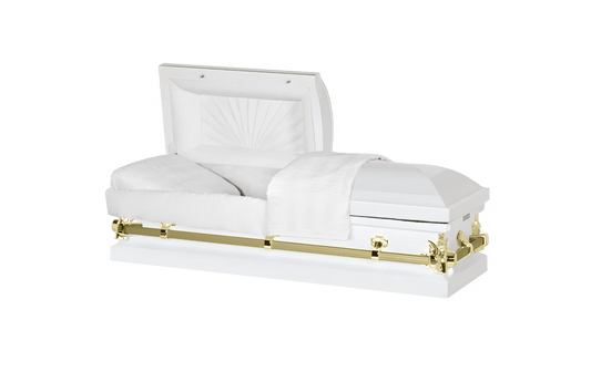 Youth & Child | White & Gold Casket