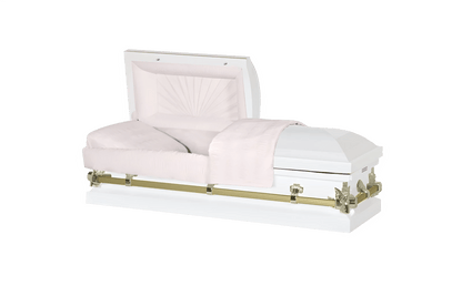 Youth & Child | White & Gold & Pink Youth Casket