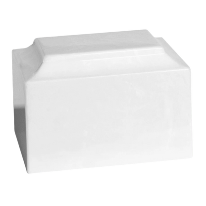 White Pet Marble Cremation Urn