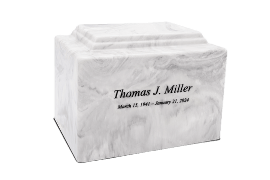 Carrera Cultured Marble Cremation Urn