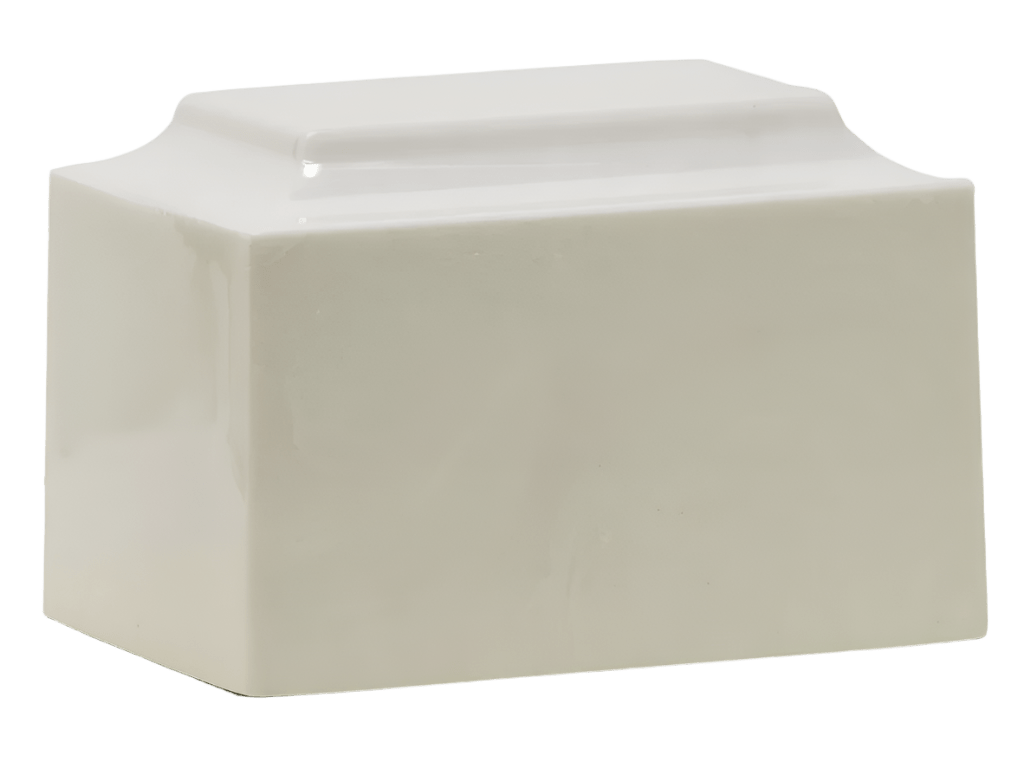 White Paw Cultured Marble Cremation Urn