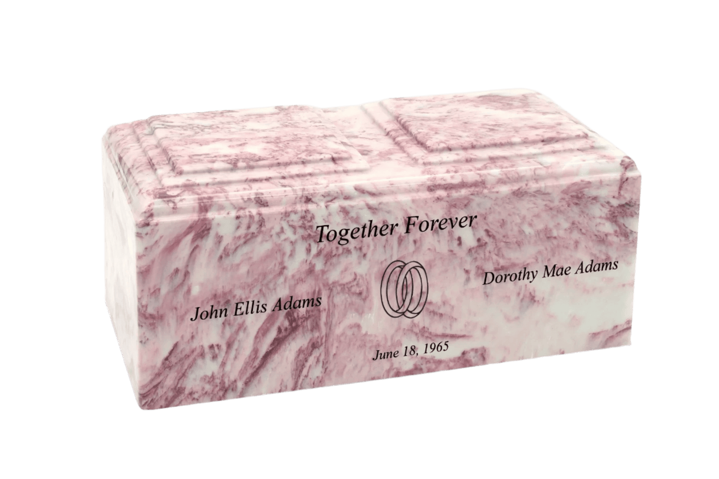 Wild Rose Companion Marble Urn | Urn for Two