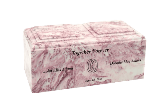 Wild Rose Companion Marble Urn | Urn for Two