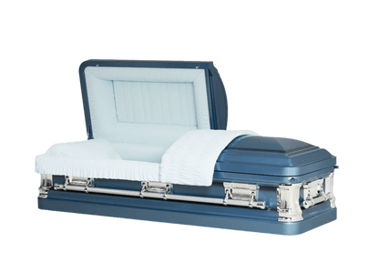 Adams Series | Light Blue Steel Casket