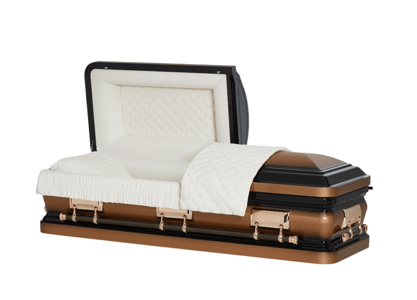 Adams Series | Two Tone Gold & Black Steel Casket