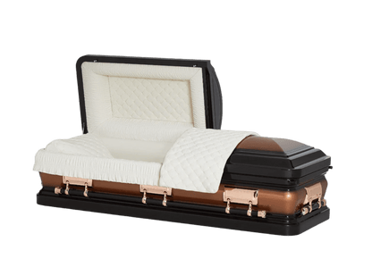 Adams Series | Dark Bronze & Copper Brushed Steel Casket