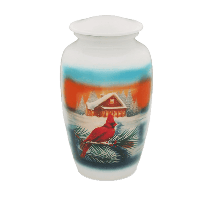 Aluminum Cremation Urn - Adult Cardinal Artist Urn for Human Ashes ...