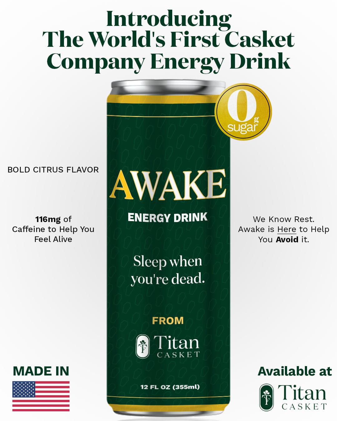 AWAKE – Sugar-Free Energy Drink (Pack of 6)