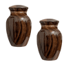Pair of Keepsake Urns - Brazilian Rosewood | Hydro-Painted Keepsake Urns