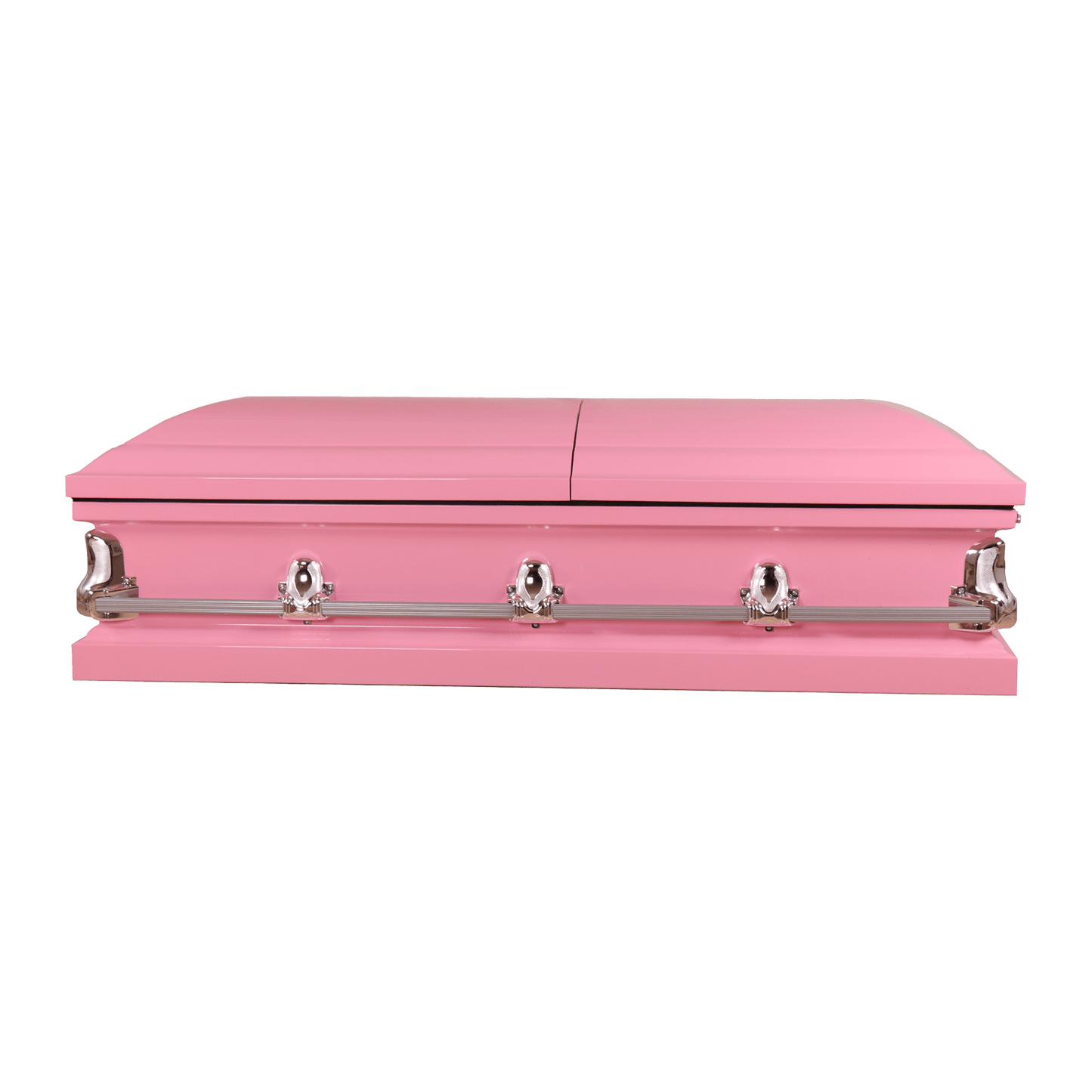 Orion Series (18 gauge) | Hot Pink Steel Casket with White Interior