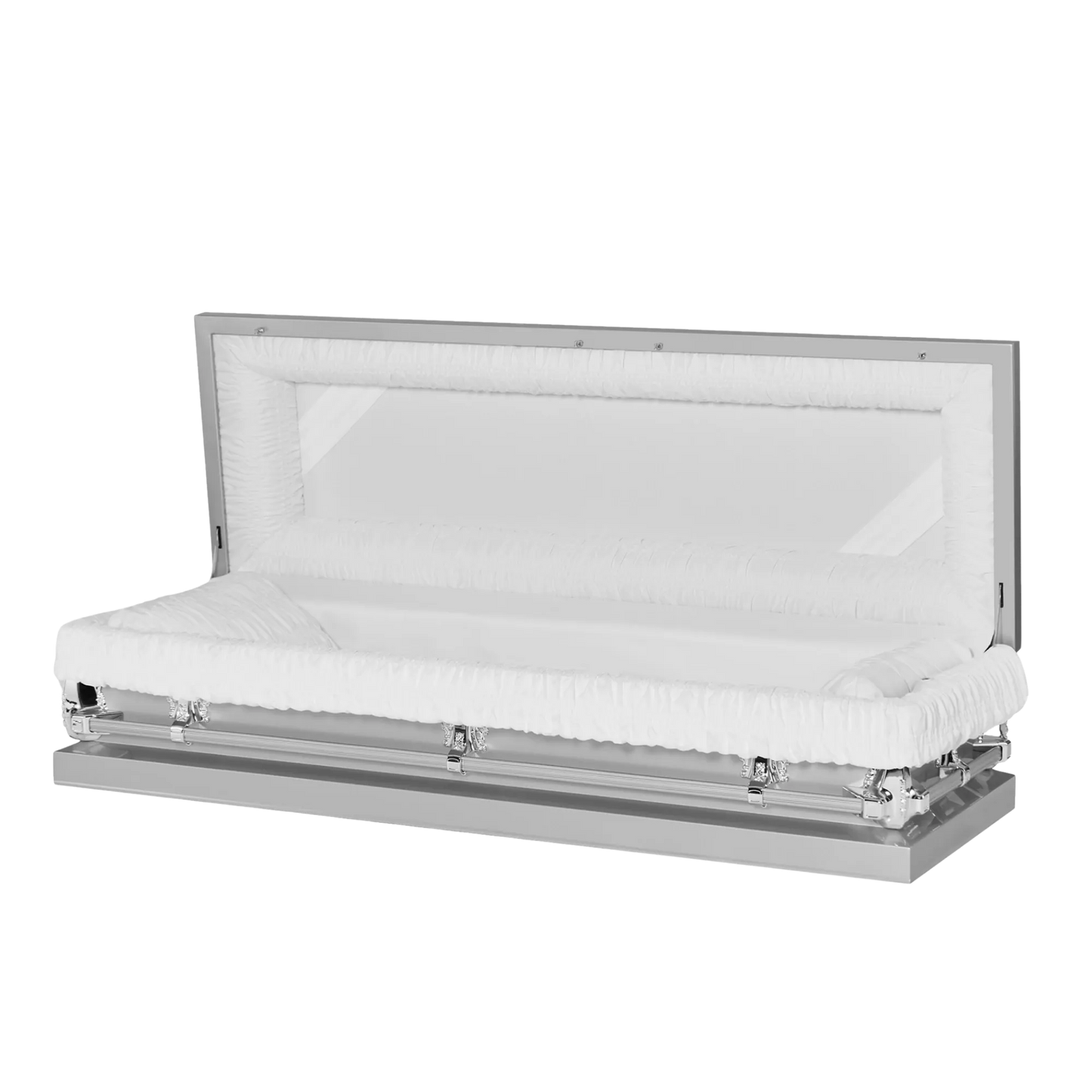 The Cashmere | 20-Gauge Silver Steel Casket