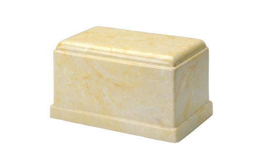 Legacy Marble Cremation Urn | Soft Yellow Marble Urn