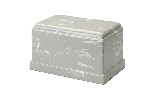 Legacy Marble Cremation Urn | Silver Marble Urn