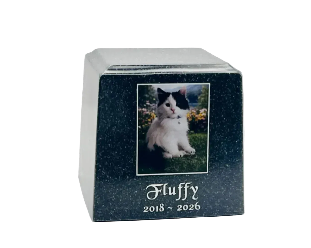 Cultured Marble Pet Urn | Black Pet Urn