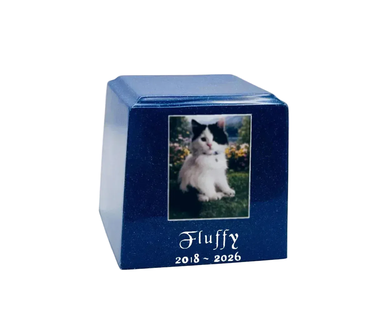 Cultured Marble Pet Urn | Blue Pet Urn