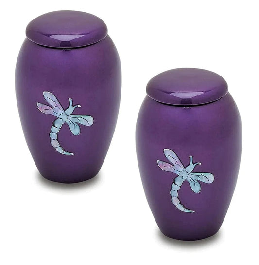 Pair of Pet Keepsake Urns - Dragonfly | Designer Keepsake Urns