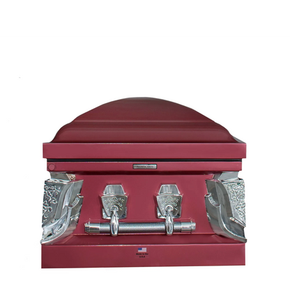 Cup Noodles® x Titan Casket Vampire Noodles Casket| Limited Edition Maroon Steel Casket with Black Velvet Interior