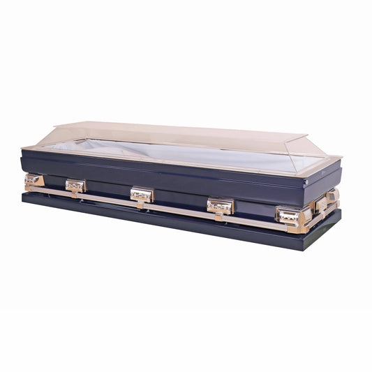 Clear Top Blue Casket