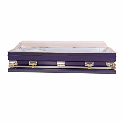 Clear Top Purple Casket