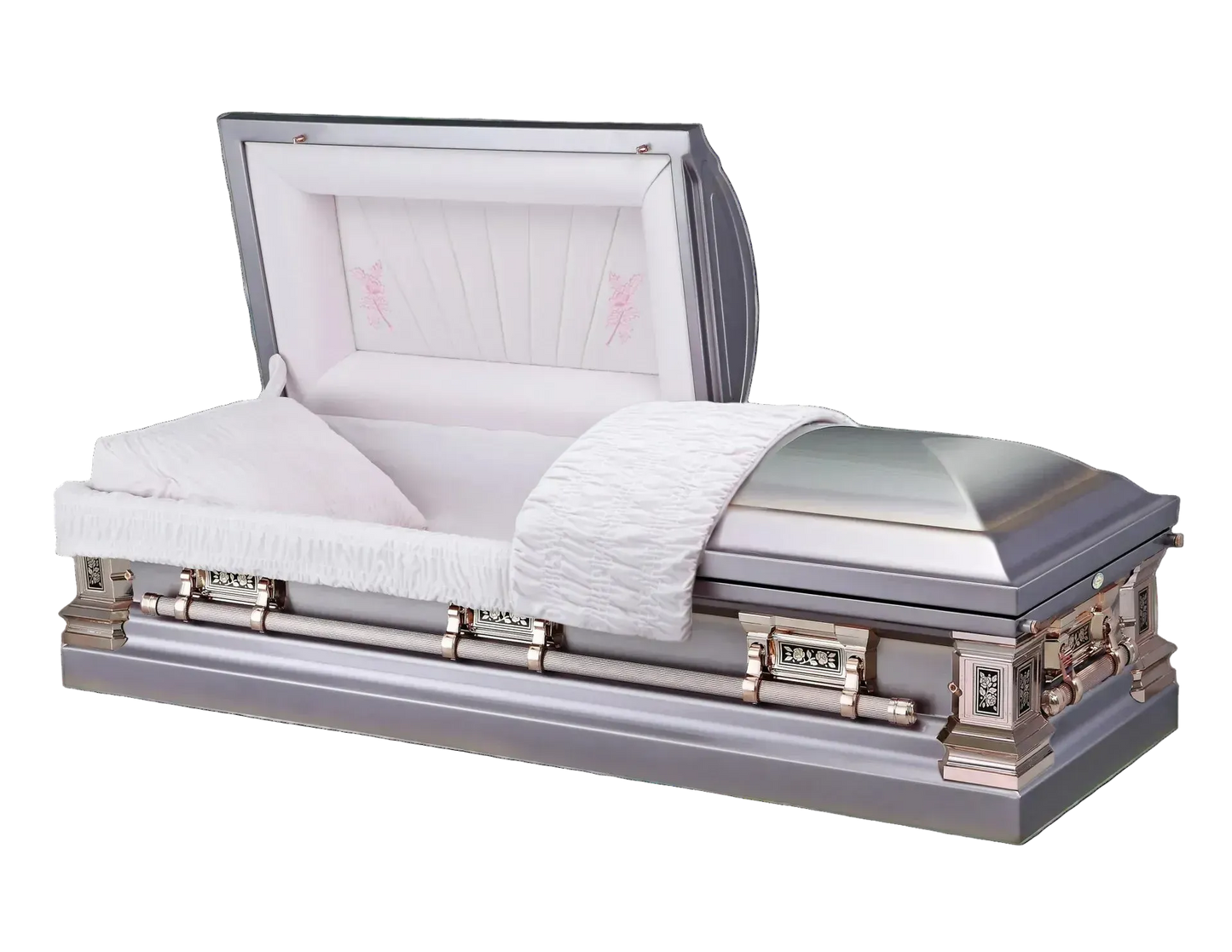 Florina Stainless Steel Casket | Lilac Finish (Coffin)