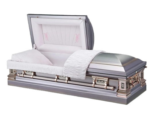Florina Stainless Steel Casket (Coffin) – Lilac Finish
