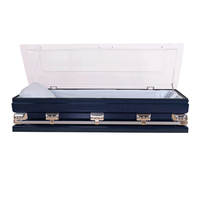 Clear Top Blue Casket