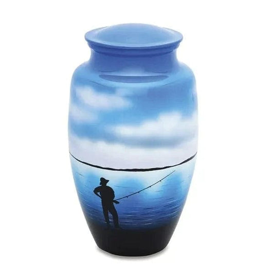 Hand Painted Pet Urns - Fisherman