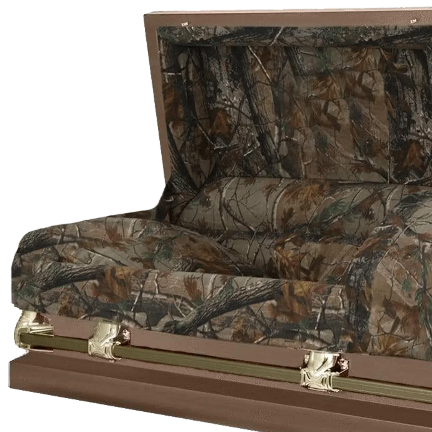 Hunter | Bronze Steel Casket with Camouflage Interior