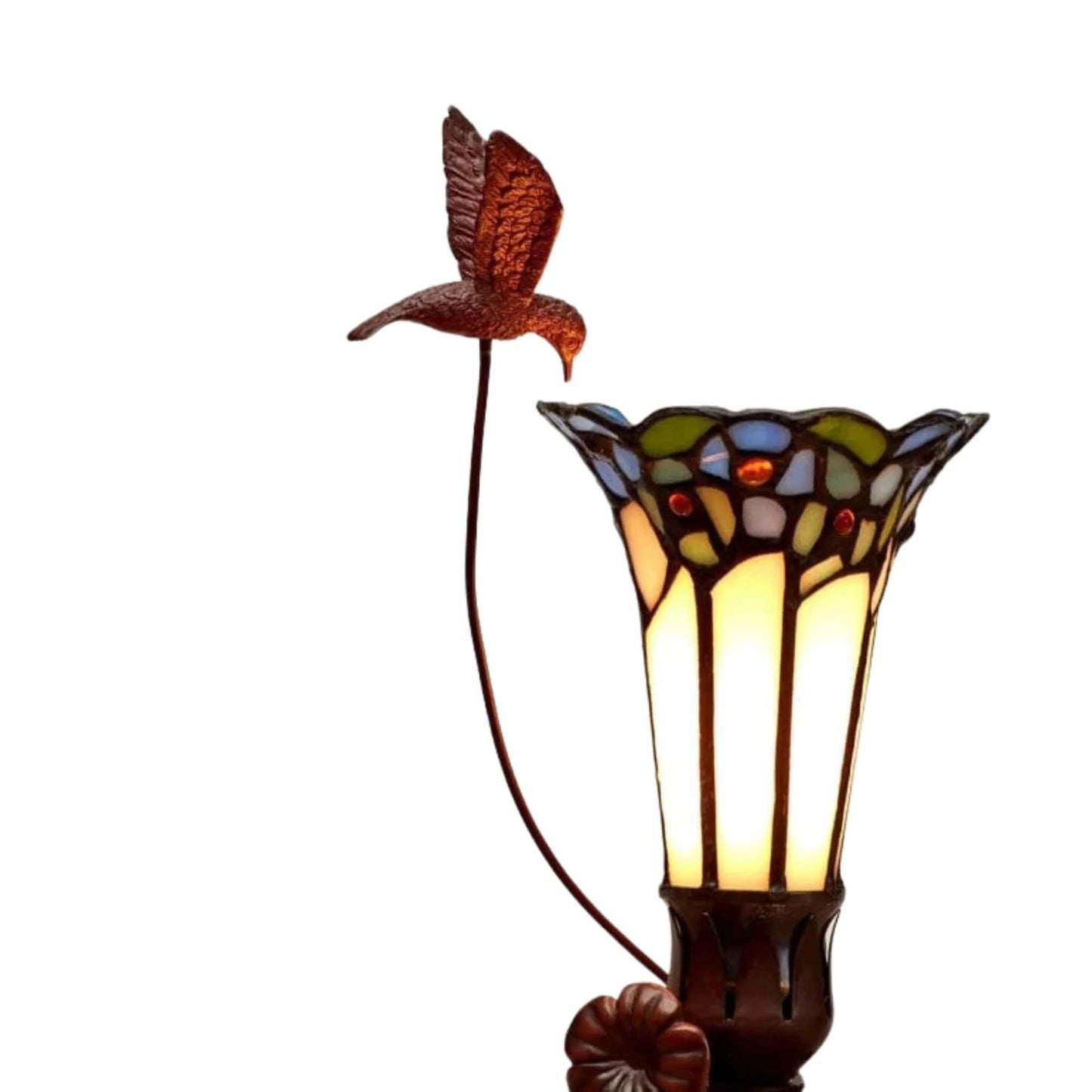 Blue Bouquet Lamp Keepsake (electrical w/ cord)