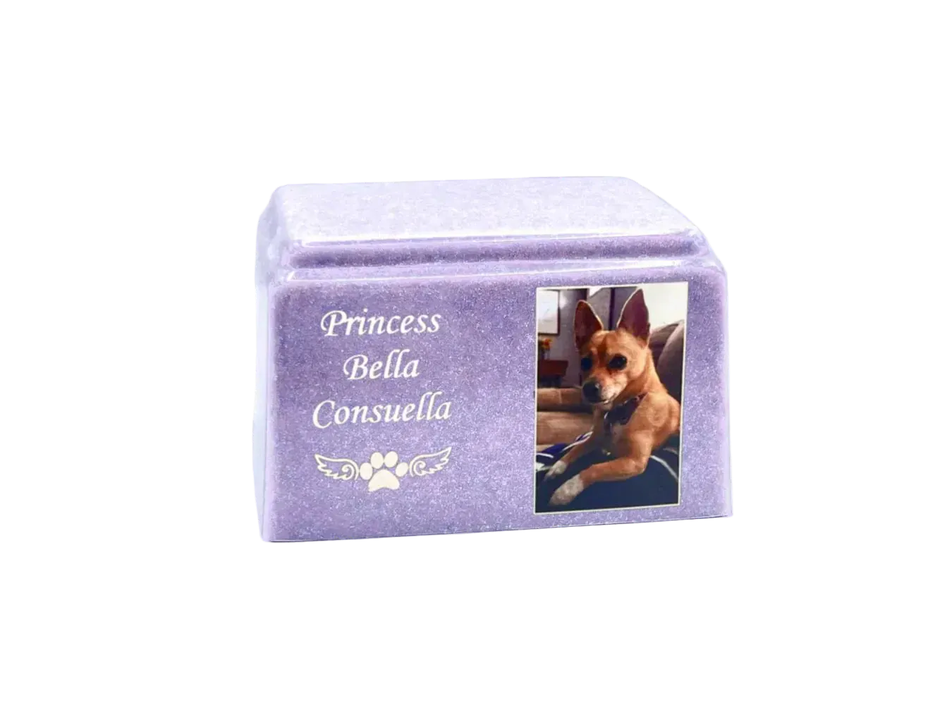 Cultured Marble Pet Urn | Lavender Pet Urn