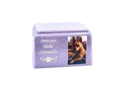 Cultured Marble Pet Urn | Lavender Pet Urn