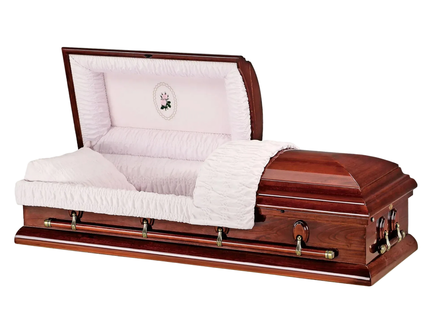 Lilford (Paulownia) | Paulownia Wooden Casket with Polished Sangria Finish