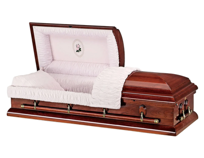 Lilford (Paulownia) | Paulownia Wooden Casket with Polished Sangria Finish