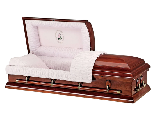 Lilford (Paulownia) | Paulownia Wooden Casket with Polished Sangria Finish