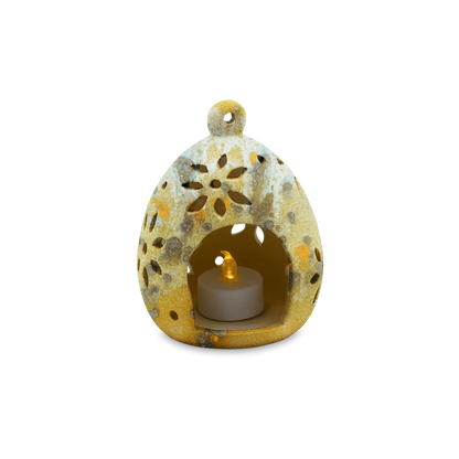 Floral Luminaria (Jasper Gold) – Made with Solidified Cremains
