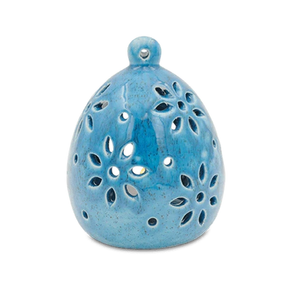 Floral Luminaria (Agate Blue) – Made with Solidified Cremains