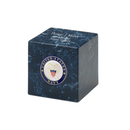 Military Marble Keepsake Cremation Urn | US Navy